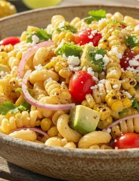 Healthy Street Corn Pasta Salad