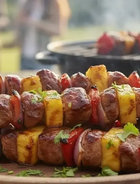 Irresistible Pineapple BBQ Pork Skewers